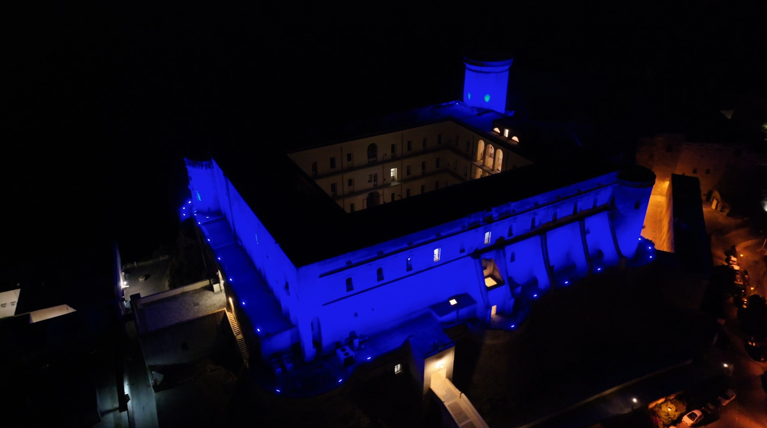 PROLIGHTS illuminates the Angioino Aragonese Castle in Gaeta